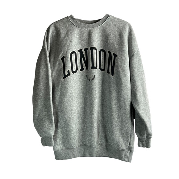 bp Tops - BP. Women's London Gray Crew Neck Sweatshirt XS Oversized Long Sleeve Nordstroms